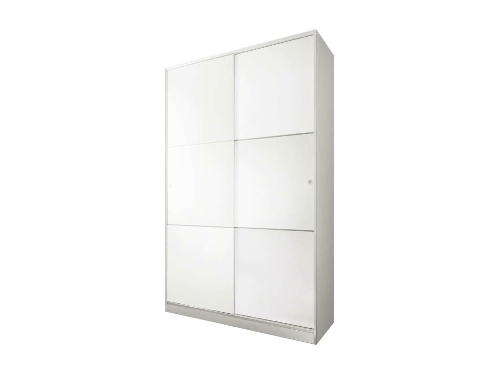 Ventoriq Bedroom Wardrobe with 2 Sliding Doors, Wardrobe with 4 Shelves and Clothes Rail, 120x50x200 cm, White GNXJ88770