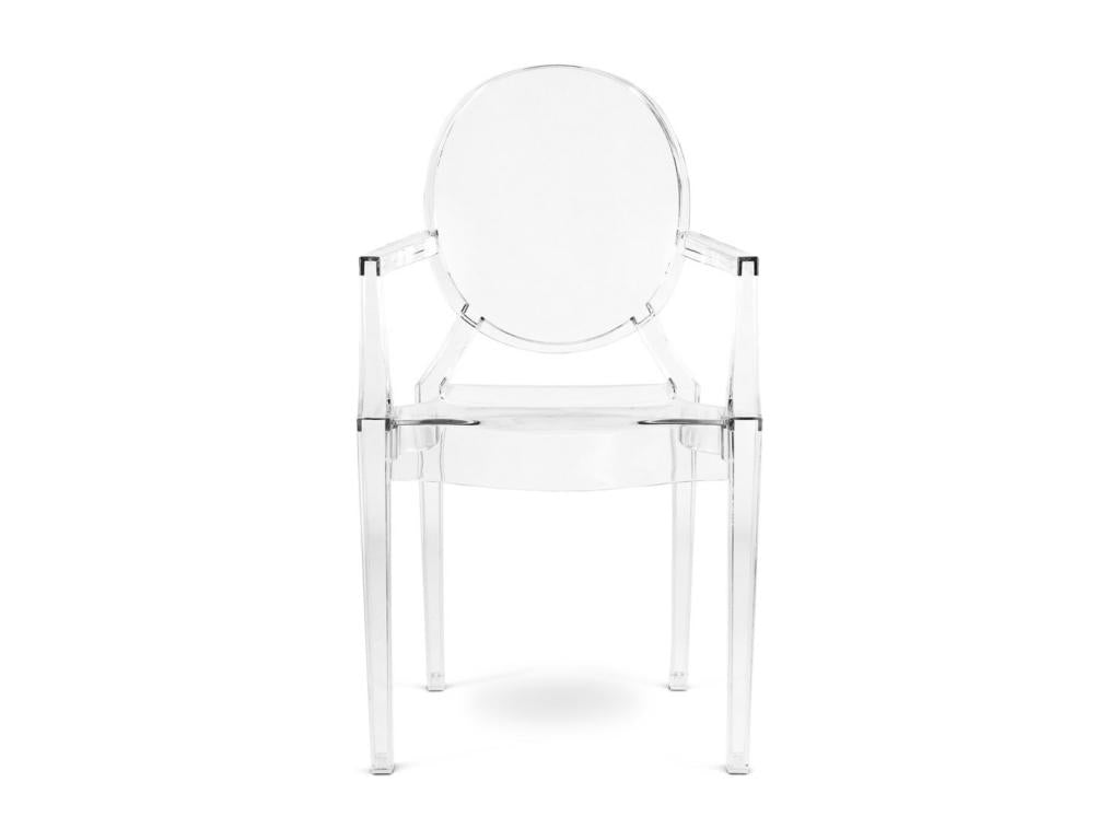 Designer armchair in transparent or opaque polycarbonate - Ventoriq Collection - White UAIE97046
