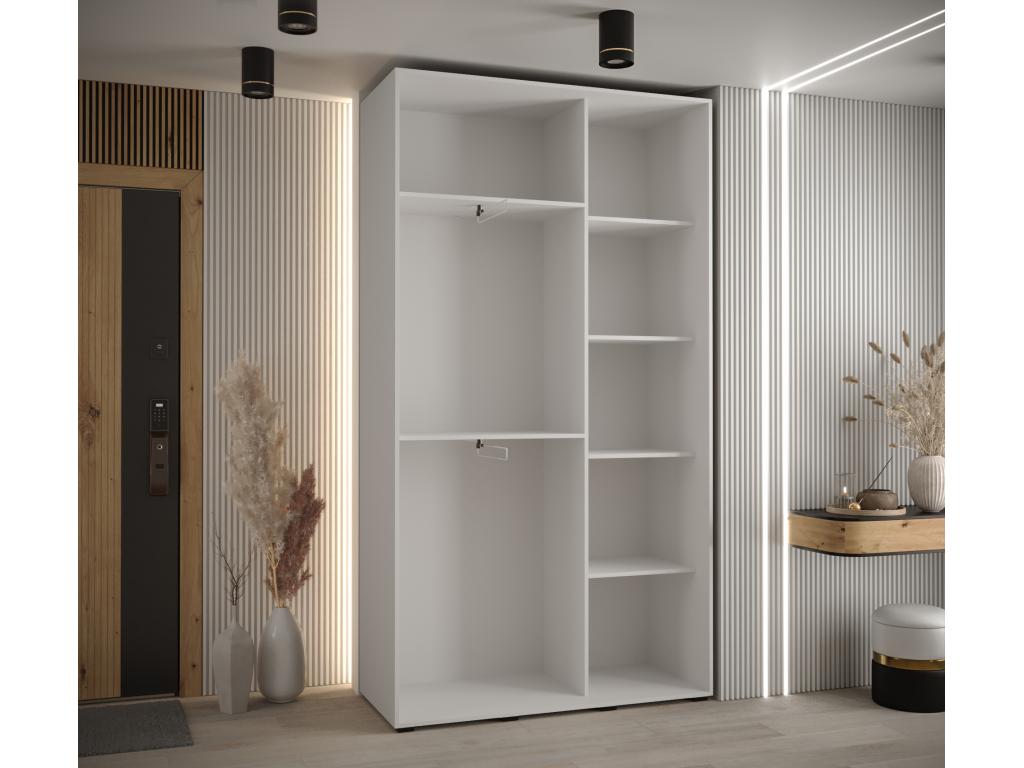 Ventoriq 7 Sliding Door Wardrobe 235.2/140/45 2 Doors White/Black/Gold WDNX48641