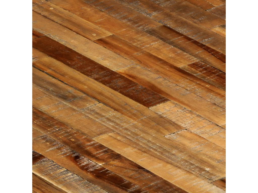 Recycled teak and steel dining table 180x90x76 cm IERC67698