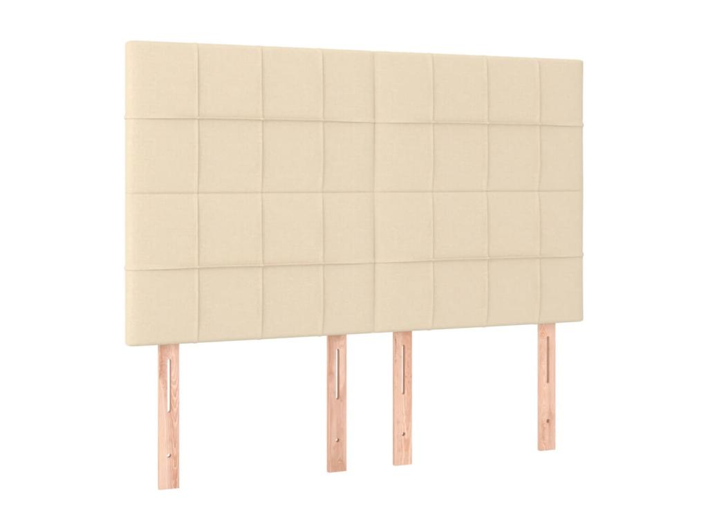4-piece Cream Headboard Set, 72x5x78/88 cm, PEVE97500 Fabric
