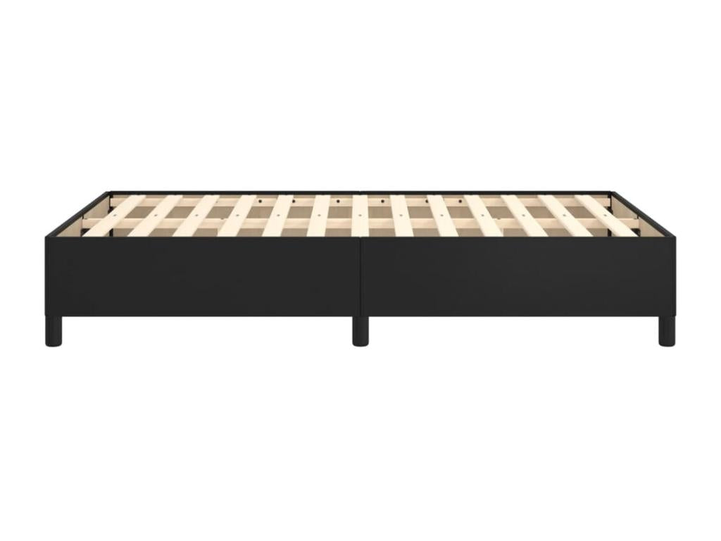 Black bed frame 120x190 cm faux leather RNCB67852