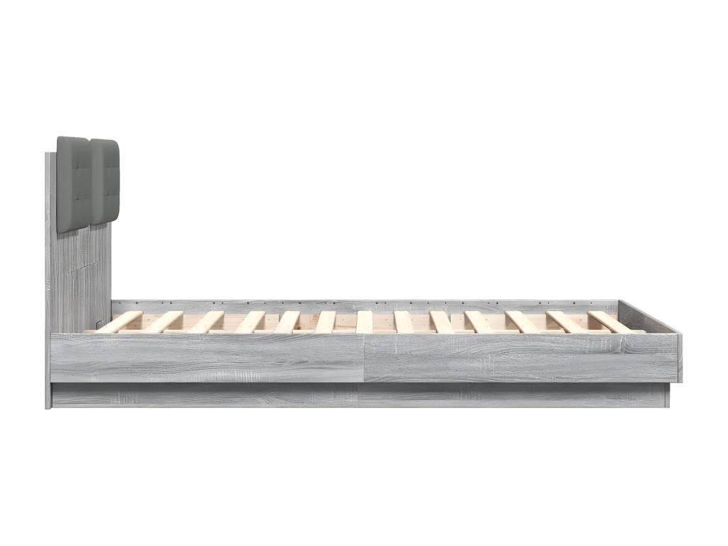 Bed frame without mattress Lumenao gray 135x190 cm KKZH07091