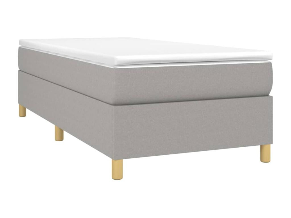Bed frame without mattress, light grey, 90x200 cm, fabric BBCG58342