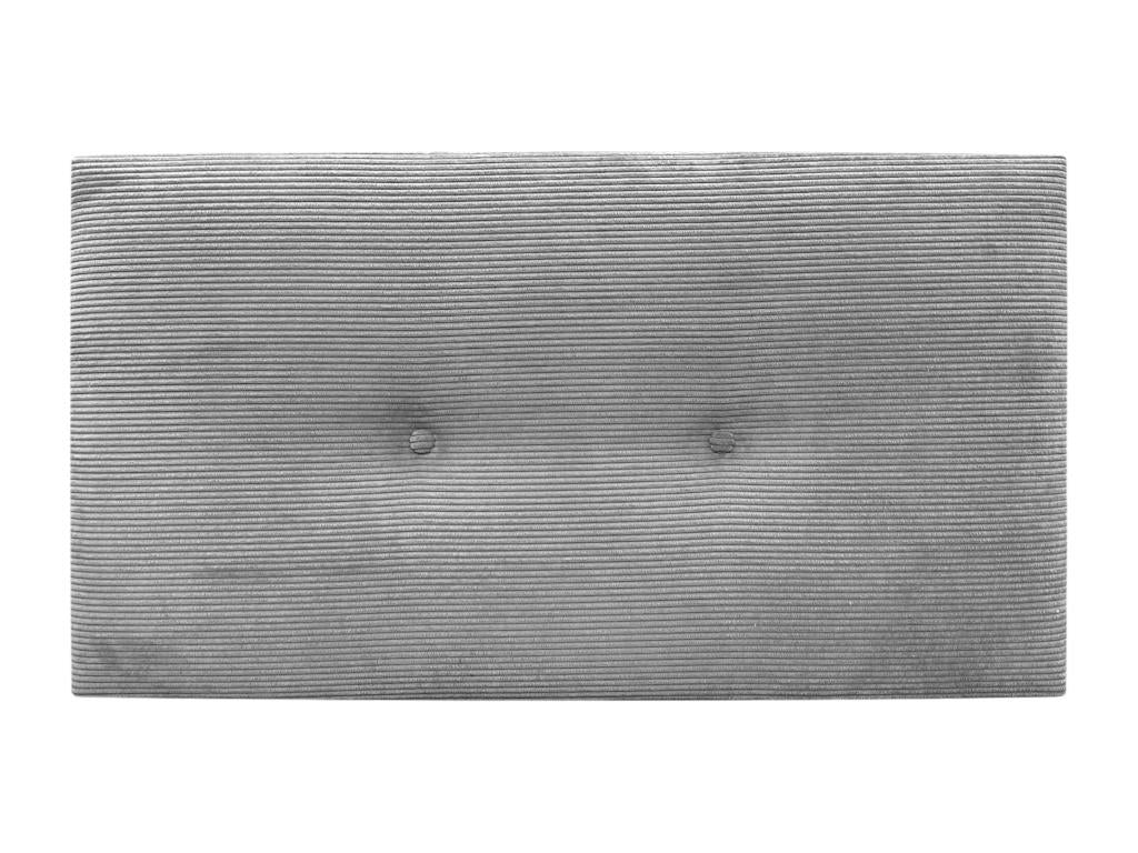 Ventoriq Plain Corduroy Headboard with Buttons 105x60 cm Beds 105 cm - Grey FEIS78936