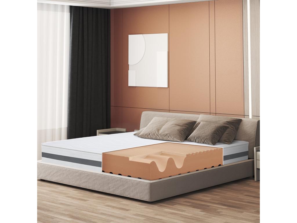 Double mattress 145x180 with orthopedic memory foam - Height 25 cm - Made in Italy WZMB08777