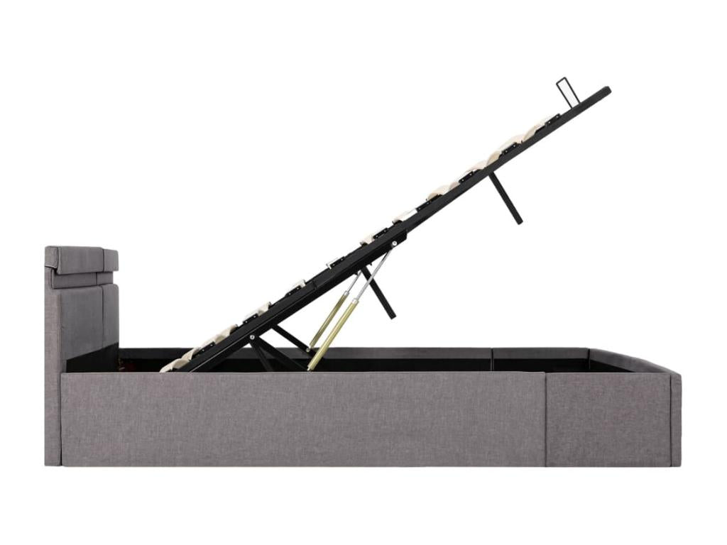 Ventoriq 160x200 cm Bed Frame with Hydraulic Storage and LED Lighting DQZF32093