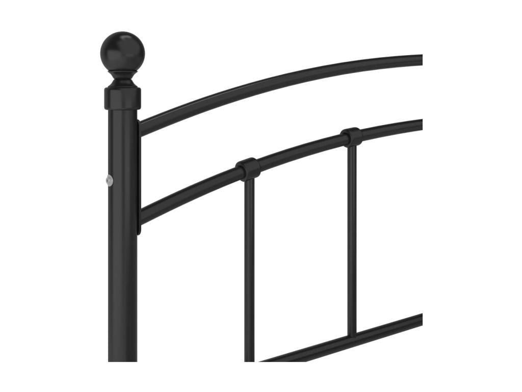 Ventoriq YBFU44028 Black Metal Bed 200x200 with Rounded Headboard