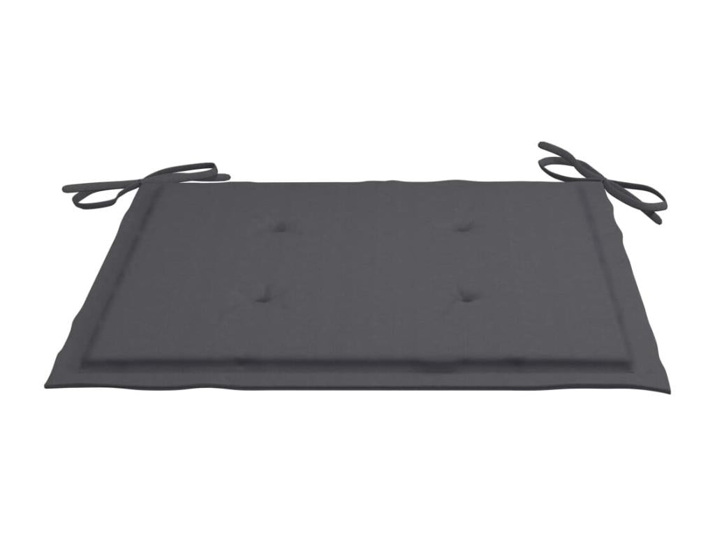 Folding outdoor dining set with cushions, 3 pieces, teak, QRXA98826