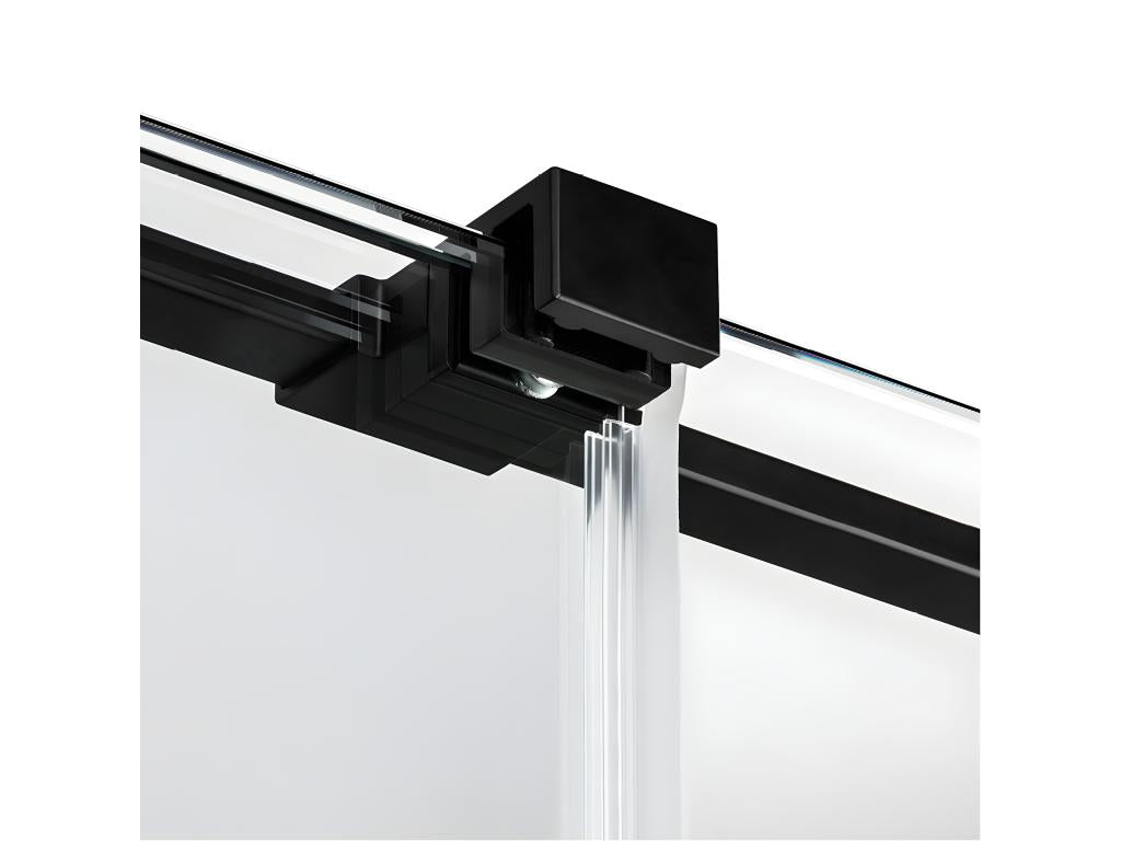 80x120 cm sliding shower enclosure CANARIES BLACK corner access GRMX78886