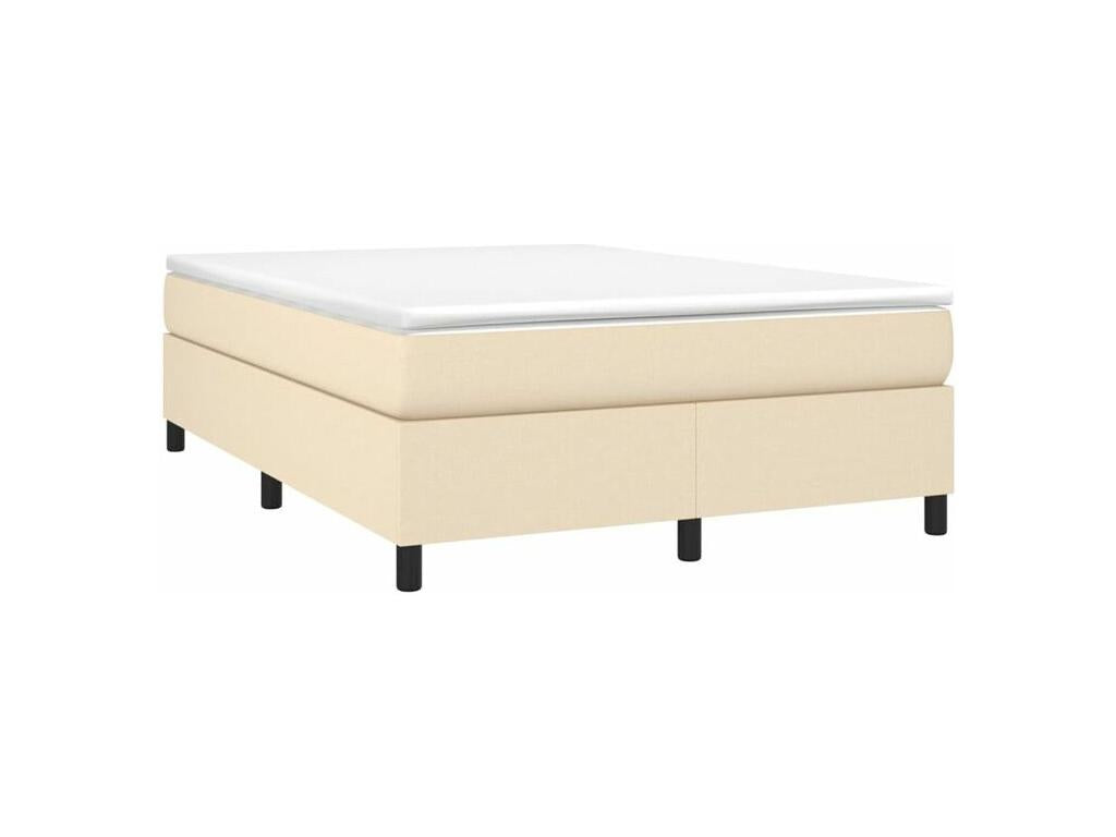 Ventoriq bed base with cream mattress 140x190 cm, fabric KPEI13867