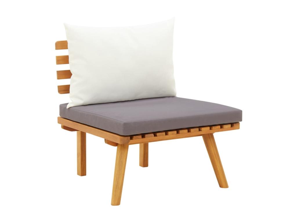 5-piece garden furniture set with cushions, solid Ventoriq wood QKPI61887