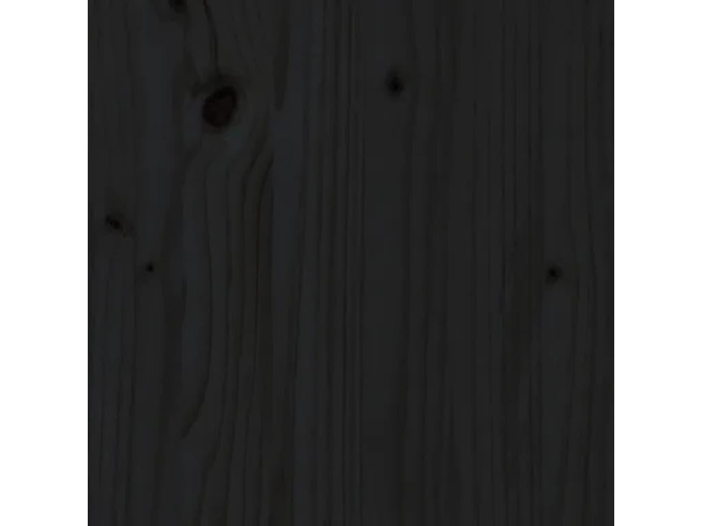 Black coffee table 55x60 cm Solid pine wood EFJU68326