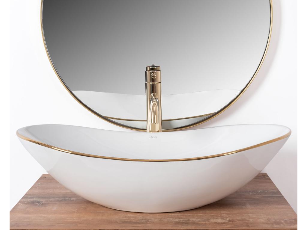 Ventoriq White Gold Countertop Washbasin EAKT80481