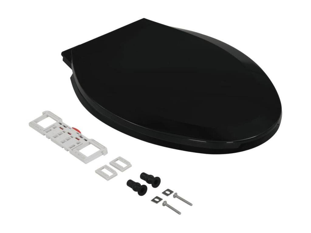 Toilet seat with black closing mechanism, 47x35x5 cm, 02 0002911 MTJN79983