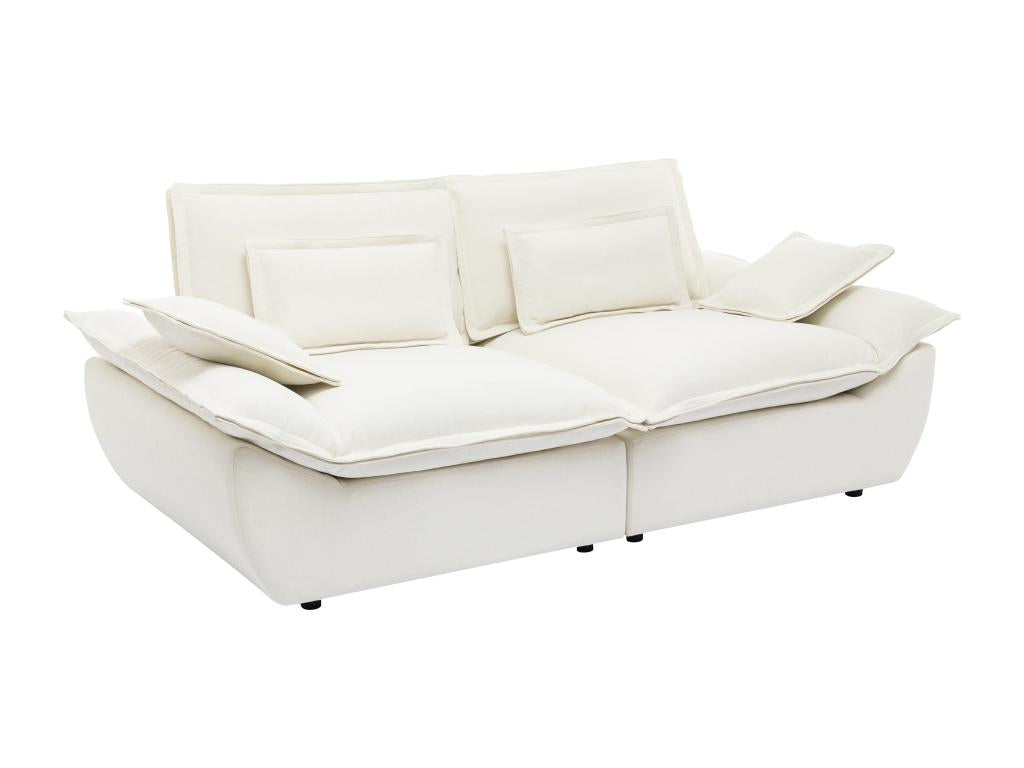 Ventoriq DMAQ65738 Ivory Mottled Fabric 3-Seater Sofa