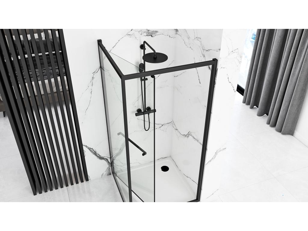 Shower Cabin Ventoriq Space In 80x100 Black RUYB58445