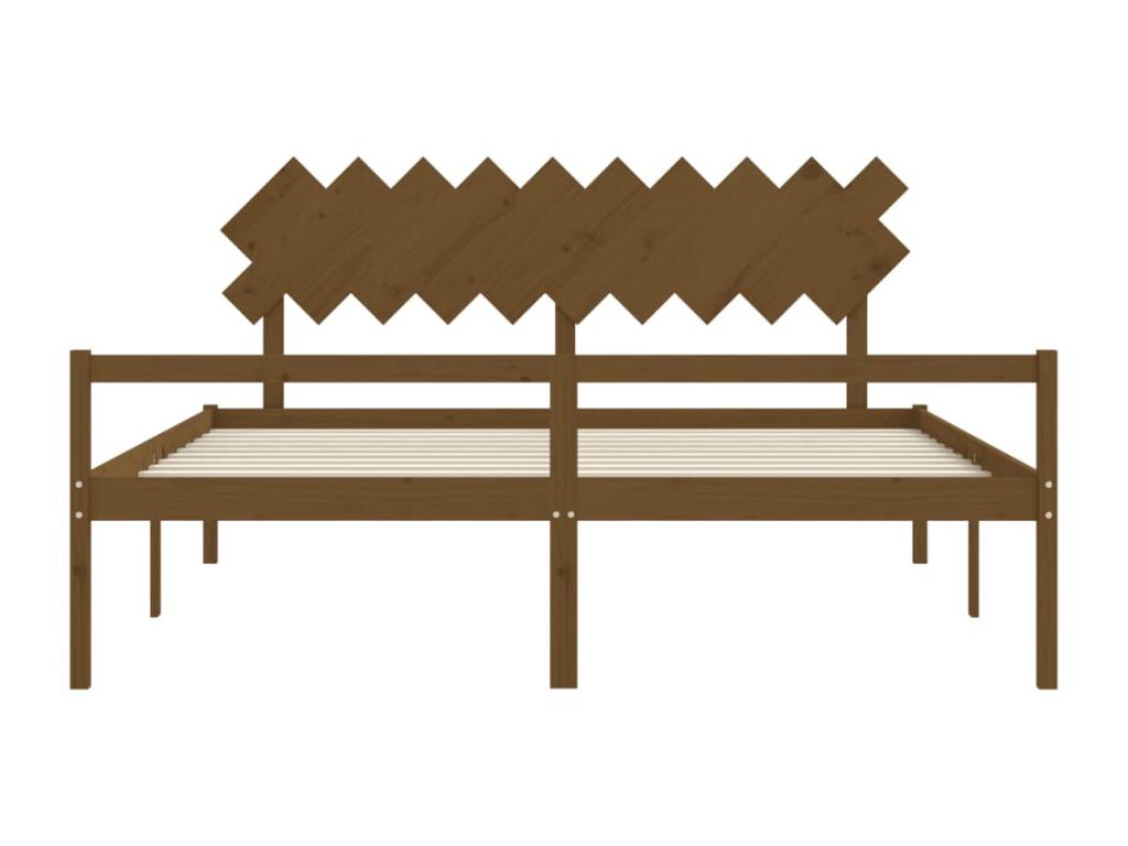 Bed for elderly person without mattress 200x200 cm solid wood GQNP63960