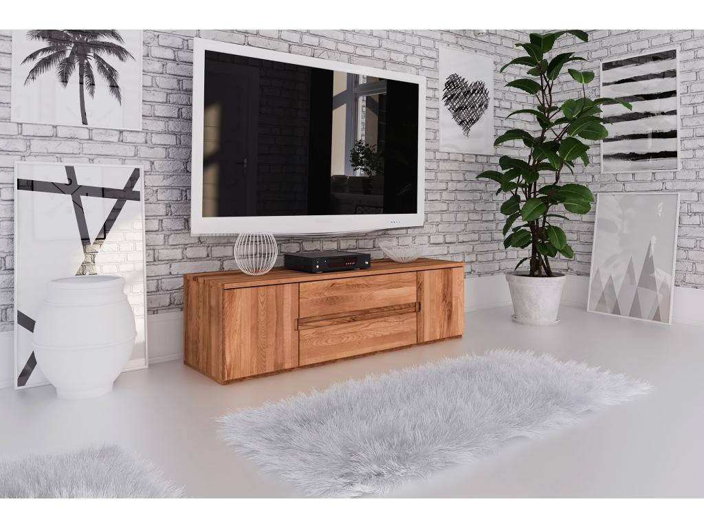 VENTO - Low chest of drawers with drawers in heart beech wood with a natural oil finish LOLJ16631