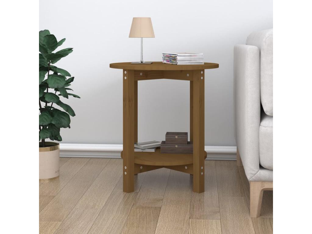 Coffee table, honey brown, 55x60 cm, solid pine wood, KCKK94553