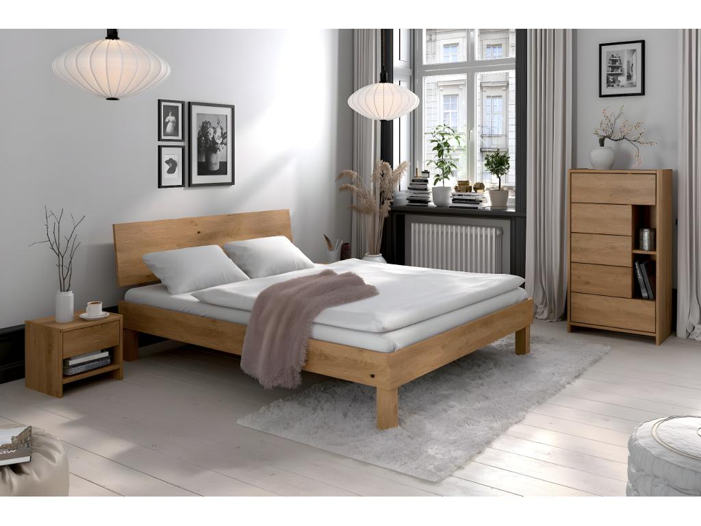 Ventoriq - 200x200 Bed in Natural Oiled Wild Oak SCCK74808