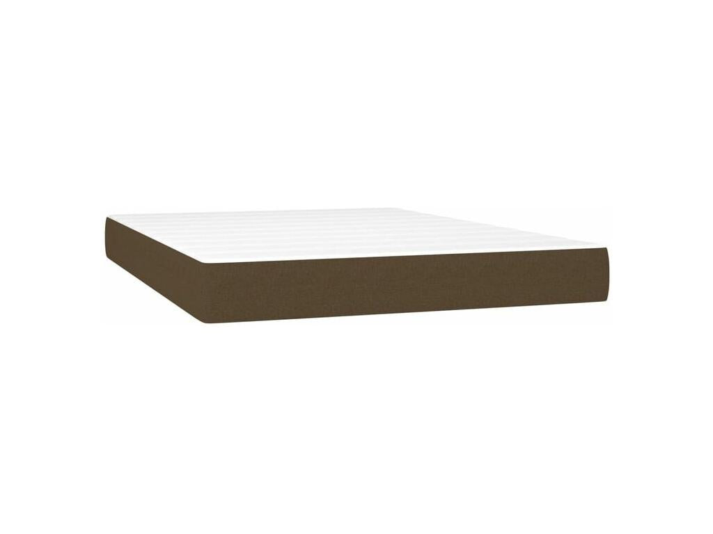 Ventoriq bed base with mattress, dark brown, 140x190 cm, IFTV74263