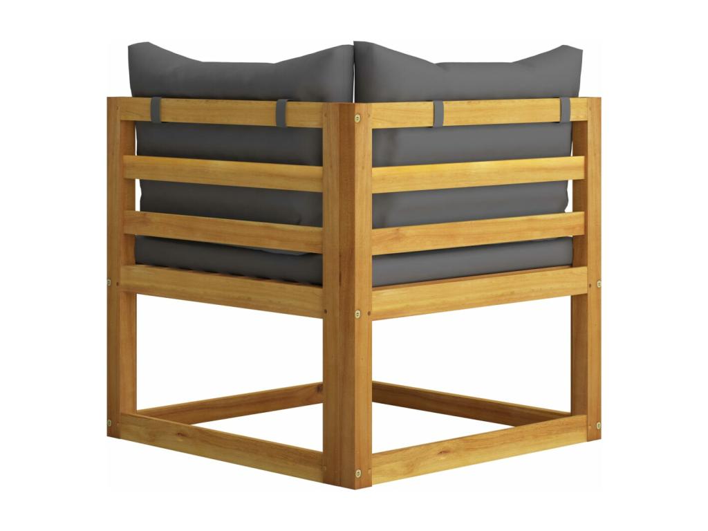 5-piece garden furniture set with cushions, solid Ventoriq wood, FEWZ95009