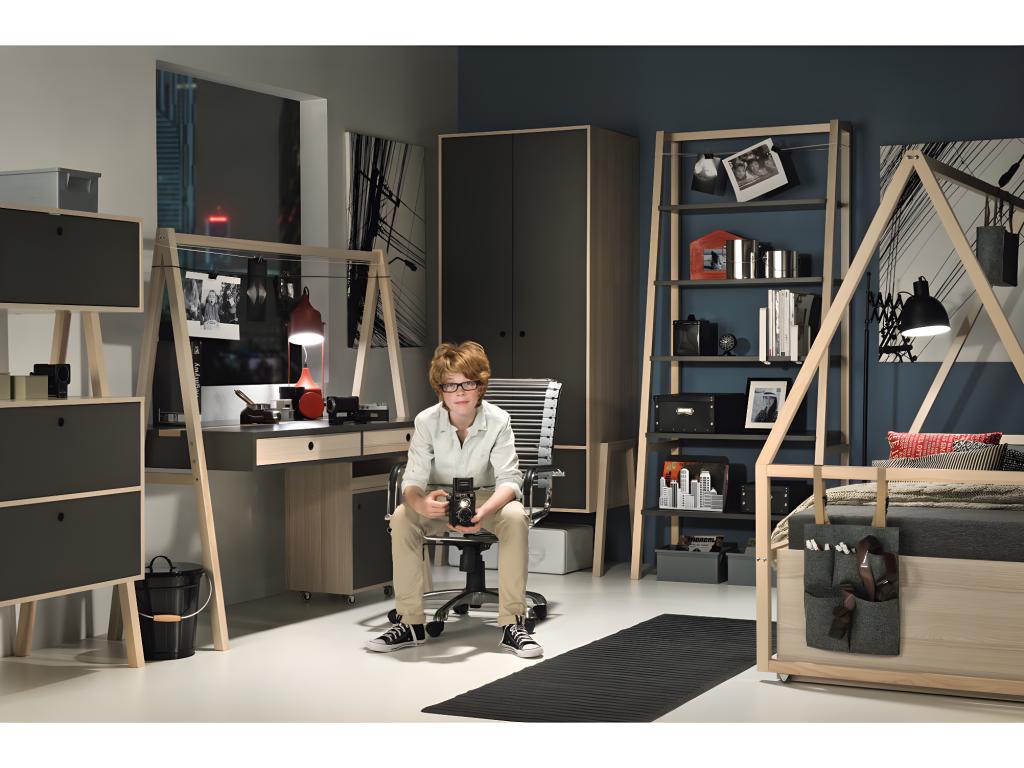 90x200cm bed with bed drawer, Spot Ventoriq and White PDIC15777