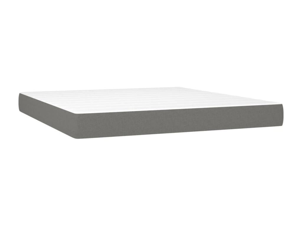 Ventoriq bed base with LED mattress, dark grey, 160x200 cm, fabric RYEC39254