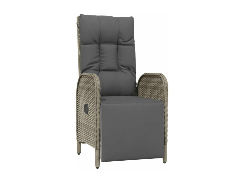 5-piece garden dining set with cushions, Grey VEXO38274