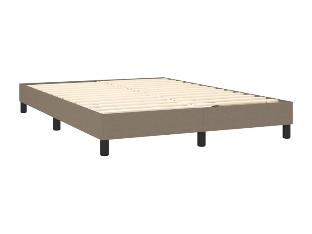 Ventoriq 140x190 cm upholstered bed base with mattress, fabric CLEH11004