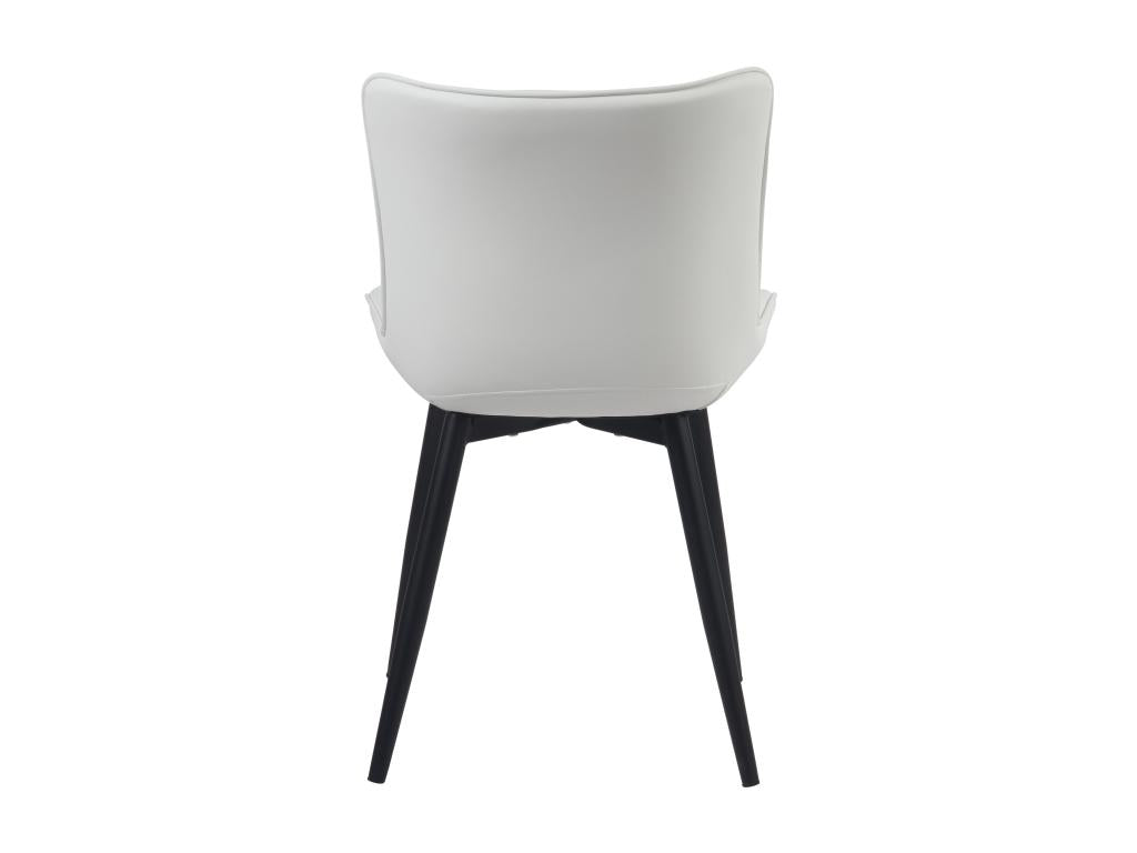 Dining chair - Faux leather / Metal - White - Ventoriq UEZB51387