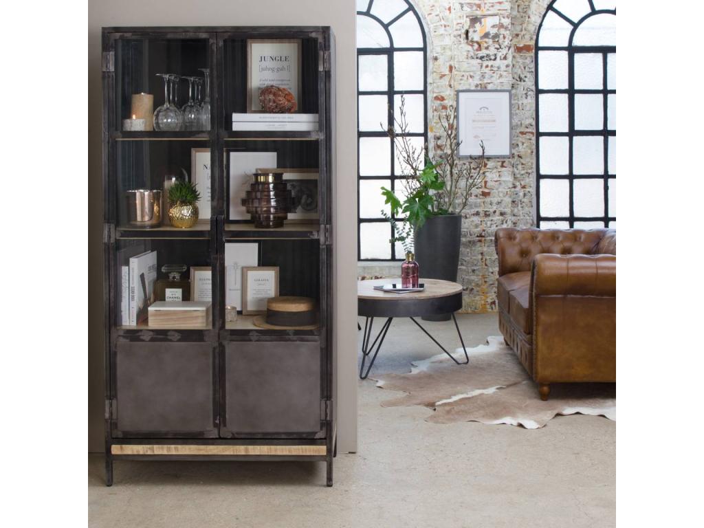 Locker GGSD72689 coffee table in mango wood and metal