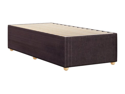 Dark Brown Bed Frame 90x190 cm Fabric FLAP04789