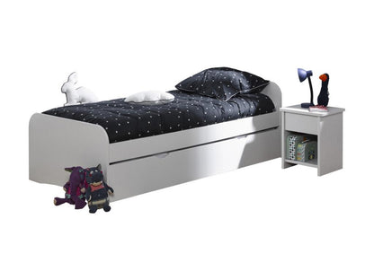 Ventoriq WZMS99701 bed pack with 90x200 cm mattress, solid white wood