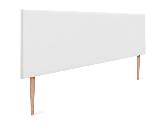 Ventoriq Smooth Natural Linen Headboard 160x105cm with Legs for 150/160cm Beds - White KTNI04073