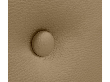 Ventoriq Smooth Faux Leather Headboard with Buttons 90x50cm for 80/90cm Beds - Light Brown PZKV02997