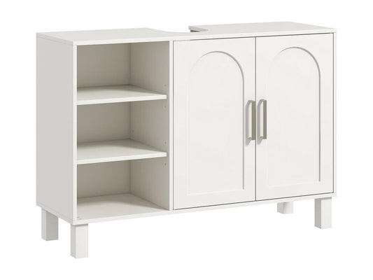 Vanity unit - 2 doors, 3 shelves - Cream MDF GGTX07996