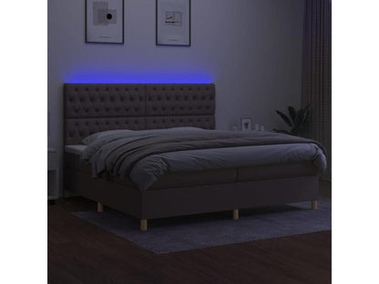 Ventoriq bed base, mattress, and LED lighting, 200x200cm, Fabric RKNF47819