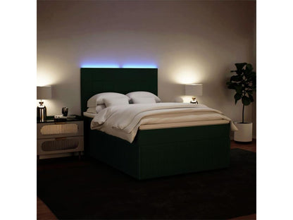 Ventoriq bed base and mattress, dark green, 160x200cm, velvet, JKKP43556