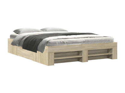 Ventoriq oak bed frame 160x200 cm engineered wood ZSNO50224