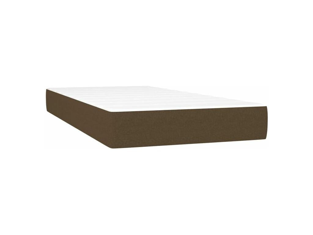 Ventoriq bed base with mattress and LED, Dark Brown, 200x200 cm, ICGX92863