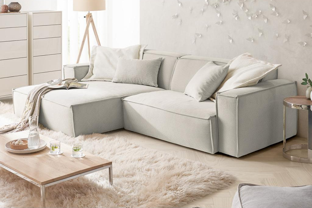 Sofa - silver corduroy - Ventoriq CGRV30568