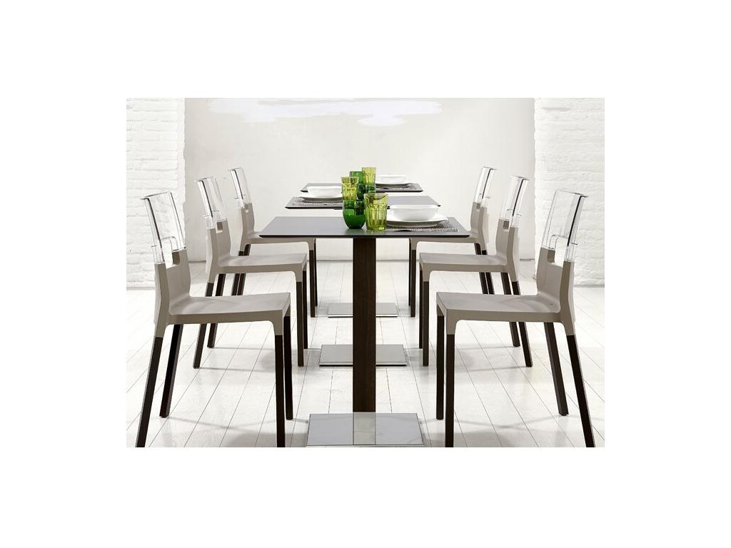 NATURAL Ventoriq chair with wooden legs and translucent backrest - sold individually JWPW25967