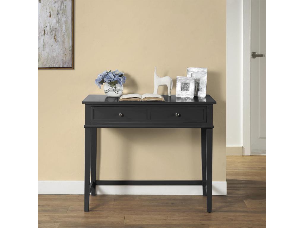 Ventoriq - Desk with 1 drawer in black melamine YKCB02609