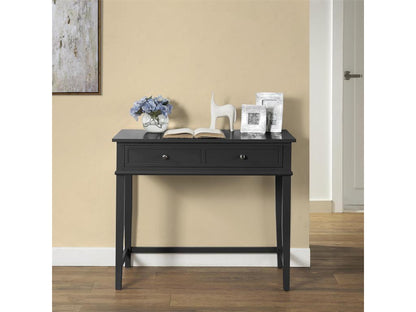 Ventoriq - Desk with 1 drawer in black melamine YKCB02609