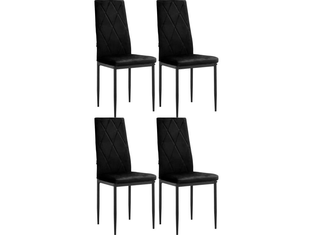 Ventoriq 4pk Dining Chair Black COMF75519