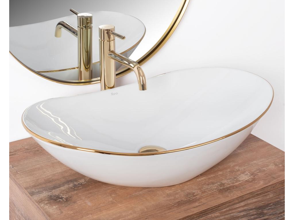 Ventoriq White Gold Countertop Washbasin EAKT80481