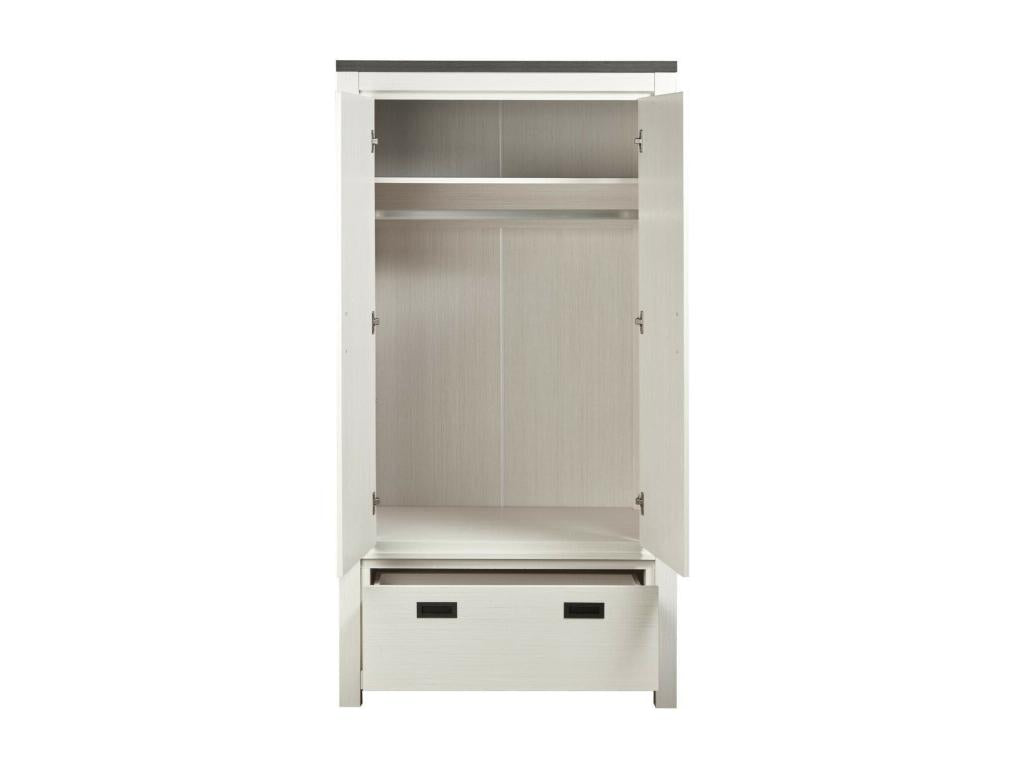 Ventoriq 2-Door/1-Drawer Wardrobe 180cm White NXFM14640