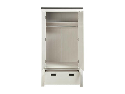 Ventoriq 2-Door/1-Drawer Wardrobe 180cm White NXFM14640